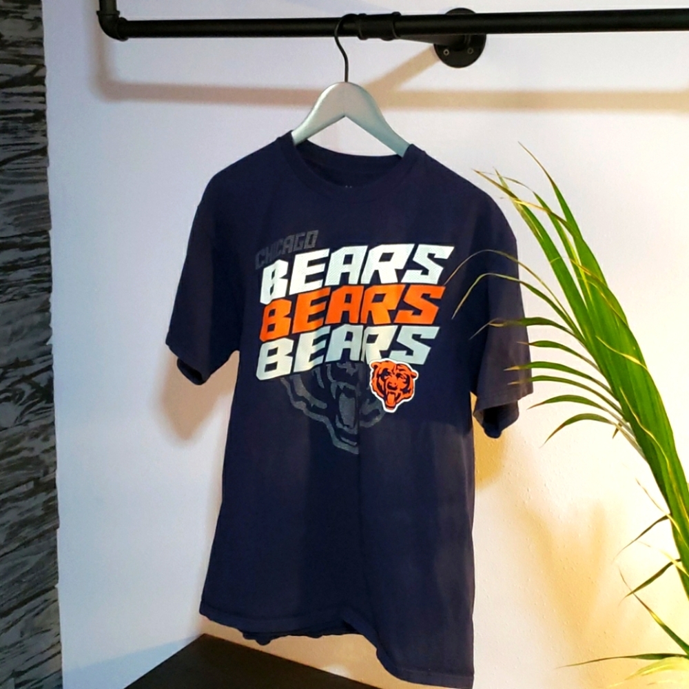 Chicago Bears Shirt NFL Large Blue Orange